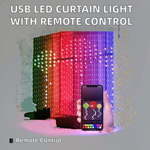 Factory Direct Indoor Christmas USB LED Copper Wire <b>Curtain</b> <b>Light</b> Remote Control Wedding Party Decoration IP44 Plastic Wire - Product Image 3