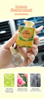 Diffuseur de parfum pour voiture suspendu, flacon en verre à parfum floral, accessoire de luxe pour aromathérapie et élimination des odeurs