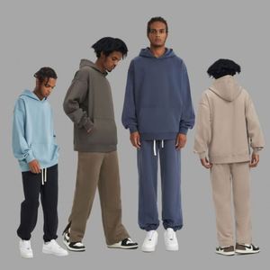 New Design Custom Heavyweight 450 Gsm <b>Drop</b> Shoulder Manufacturers Blank Cotton Oversized Fit Hoodie for Men - Product Image 2