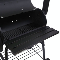 Grande unité de fumoir à granulés avec vapeur double gril à charbon de bois chariot en acier de luxe de style coréen moderne vente en gros