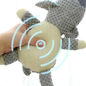 Sıkmak ses Chewy dayanıklı squeanosaurus Rex vahşi kaz Rhino fil peluş Pet köpek Squeakers oyuncaklar ile gıcırtılı oyuncak oyna - Product Image 3