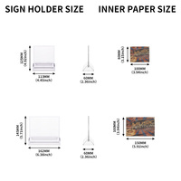 Support de menu de table vertical en acrylique, présentoir à double face en plastique transparent pour affichage de bureau K-021