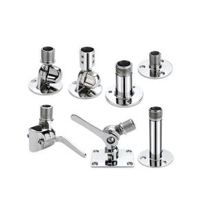 Rotatable Antenna Base Bracket, Angle Adjustable Round Tube Mount, 316 Stainless Steel Marine <b>Yacht</b> Hardware Fittings - Product Image 1