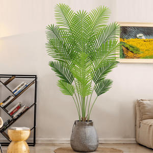Grand palmier artificiel en plastique vert <span class=keywords><strong>Areca</strong></span> en pot, <span class=keywords><strong>plante</strong></span> d'intérieur sur pied, fougère bonsaï 100-200 cm, décoration d'intérieur - Product Image 4