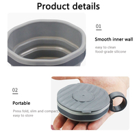 Portable pliant tasse à café voyage Silicone pliable tasse de voyage tasse à boire avec lèvre pour Camping en plein air