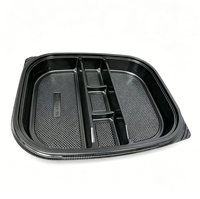 8401 Boîte Bento Américaine Jetable en Gros, Qualité Alimentaire PET Épaissi, Inodore, Anti-Poussière, Écologique et