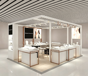 Kiosco de Exhibición de Joyería con Vitrinas de Vidrio LED |   Diseño Moderno de <span class=keywords><strong>Quiosco</strong></span> Personalizado para Centros Comerciales y Elegante Solución de Exhibición para Minoristas - Product Image 3