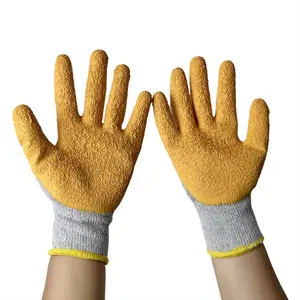 中国工厂电子制造商乳胶医疗用品建筑机械定制标志手套工作安全手套