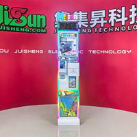 Machine à griffes Mega Mini en métal et plastique avec couleurs personnalisables et support en espagnol pour les jeux d'arcade de récompenses pour enfants
