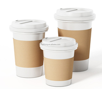 Gobelets en papier jetables blancs simples de 4 oz et 8 oz, gobelets à café en papier