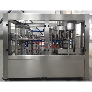 ماكينة تعبئة المشروبات الآلية 8000BPH 500 مل، تحكم أحادي في واحد في تعبئة وتغطية الزجاجات والشطف، تعبئة مشروبات CSD
