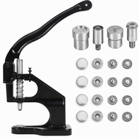 Petite machine à boutons manuelle, ensemble de boutons à œil d'air, machine à boutons en cuir adaptée aux boutons en cuir pour v