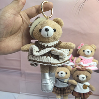 OEM Oso de Peluche Suave Transformable Versátil, Muñeco de Peluche con Disfraz Intercambiable, Adorno para Bolso, Muñeco Llavero
