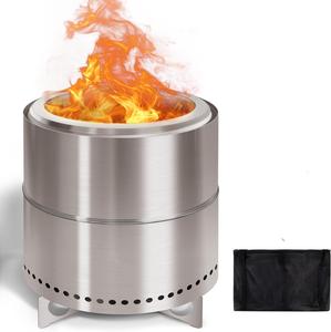 Poêle à <span class=keywords><strong>bois</strong></span> portable en acier inoxydable OEM, foyer extérieur sans fumée pour le camping, foyer extérieur pour brûler du <span class=keywords><strong>bois</strong></span> - Product Image 1