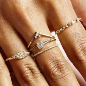 Gemnel Classic 1..47mm Band Engagement and Wedding Eternity Diamond <strong>Ring</strong> Gold - Product Image 5