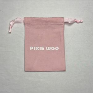 Custom Logo Organic Cotton <b>Drawstring</b> Bag, Recyclable Eco-Friendly Dust <b>Pouch</b> for Stickers & Gifts - Product Image 1