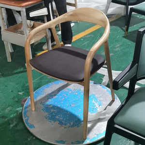 Sillón de madera de cuero moderno, diseño de estilo nórdico <span class=keywords><strong>CH24</strong></span>, sillas de comedor de madera, sillas de comedor de madera para hotel y restaurante - Product Image 3