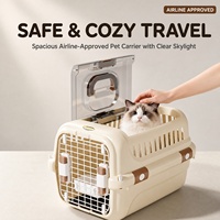 Cage de transport pour chien, durable, en plastique, pour avion, intérieur/extérieur, accessoires pour animaux, grande cage pour chat et chien