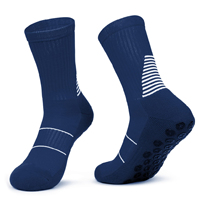 Chaussettes de Sport de Football Mi-Mollet Homme Automne Antidérapantes à Compression avec Logo Personnalisé, Absorbant la Sueur, Design en Silicone Tricoté pour Adhérence Estivale