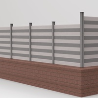 Panneaux de clôture de jardin écologiques composites, hauteur de 1,8 m (6'), anti-escalade, résistants aux intempéries, modélisation 3D, panneau de clôture en WPC