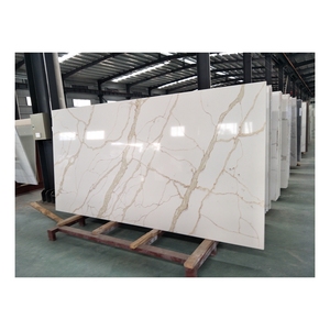SH8381 Nhân Tạo Lớn <span class=keywords><strong>Manmade</strong></span> Calcatta Trắng Đá Thạch Anh Đá Tấm Giá Calacatta Oro Vàng Thạch Anh Đá - Product Image 3