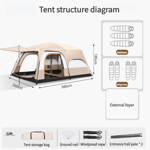 Tende da campeggio con Glamping personalizzate Oxford impermeabili per tenda con cupola a cupola ultraleggera e facile da configurare di lusso per famiglie in campeggio in <span class=keywords><strong>montagna</strong></span> - Product Image 6