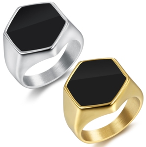 Fine Jewelry <strong>Statement</strong> <strong>Man</strong> <strong>Rings</strong> Gold Signet <strong>Ring</strong> Stainless Steel Anillos Handmade Retaining Engagement Square Turkish Acrylic - Product Image 6