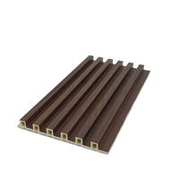 Panel Dinding WPC Dekoratif, Sirip Kayu Beralur, Tahan Air, untuk Interior dan Eksterior Hotel dan Kantor