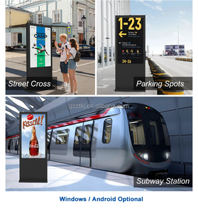 75 "kỹ thuật số quảng cáo ngoài trời Totem hai mặt 2000nits thời tiết bằng chứng tầng thường vụ màn hình cảm ứng IP65 đánh giá bán lẻ thang máy - Product Image 6