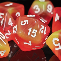Mélange de dés HS couleur polyédrique DND rose et noir dés de couleur mélangée 7 pièces ensemble pour RPG donjons et Dragons jeux de société DND