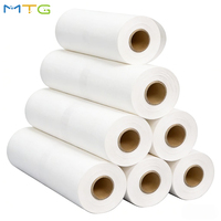 Rouleau de tissu non tissé en polyester recyclé, largeur et grammage personnalisés, pour lingettes humides et chiffons de nettoyage écologiques