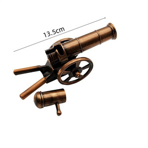 Modelo de Cañón Italiano de Aleación Vintage, Decoración de Metal, Artesanía Metálica, Juguetes para Niños - Product Image 4