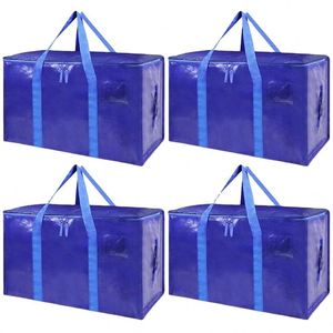 4 Pack 6 Pack <b>Extra</b> <b>Large</b> Heavy Duty Durable Eco-friendly Folding Multifunction Storage <b>Bags</b> for Travel Living Room Use - Product Image 1