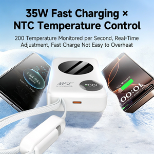 Banco de Energía Portátil de 10000mAh con Carga Rápida de 35W, Cable Dual Tipo-C y Diseño Magnético Integrado - Product Image 3