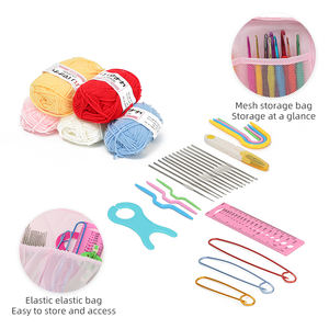 JP Cute <span class=keywords><strong>Rainbow</strong></span> Horse Knitting Set fai da te Crochet Starter <span class=keywords><strong>Kit</strong></span> accessori e Yarm di lana con borsa per principianti - Product Image 2