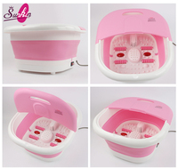 Ensemble de baignoire pour les pieds pliable électrique avec sel de bain pour les pieds et billes de gel, bassin de spa pour les pieds portable pour salon de beauté et usage domestique