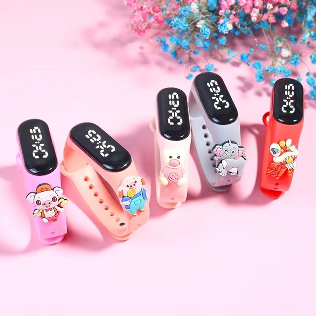 Wholesale Cartoon Touch Child Led Doll Electronic Watch Children'S Plastic Touch Waterproof Kids Digital Smart Sports Watch