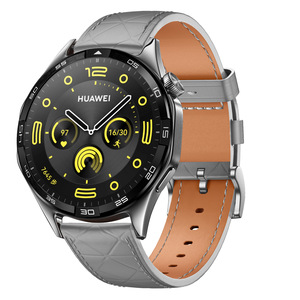 Bracelets de montre en cuir à carreaux avec fermoir plat GT6, compatibles avec Samsung Watch 5, <span class=keywords><strong>Huawei</strong></span> Watch <span class=keywords><strong>4</strong></span>, Xiaomi <span class=keywords><strong>Mi</strong></span> S4 - Product Image 5