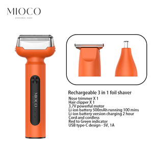 Mioco rs6226 3 ב <span class=keywords><strong>1</strong></span> נטענת רדיד גומר שיער קליפר 100 דקות untime rill usb סוג טעינה 5v 1a - Product Image 2