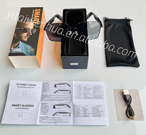 Gafas de Sol de Lujo Sg12 Pro con Carga USB, Micrófono, Reproductor de <span class=keywords><strong>Música</strong></span>, Audio Inalámbrico, Lentes Polarizadas Azul Grisáceo, de Plástico, Tamaño Grande - Product Image 6