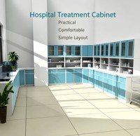 Armoire de traitement médical en acier inoxydable avec évier, armoire de rangement sur mesure, mobilier de laboratoire