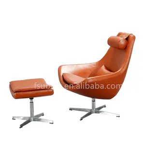 Yüksek geri döner döner salon sandalye oturma odası Minimalist tasarım İtalyan büyükşehir sandalye