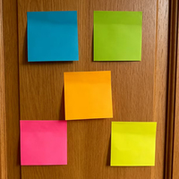 Blocs-notes autocollants carrés multi-usages à prix avantageux, écriture fluide, 5 couleurs vives pour étudiants, bureau, usage domestique