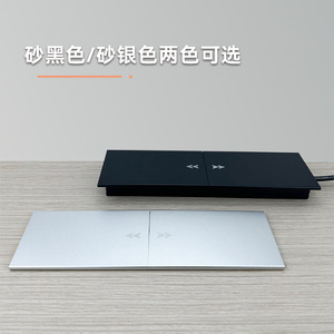 Quality Hardware Sliding Desktop <b>Socket</b> Aluminum Alloy 5 Hole <b>USB</b> 2.0 Power Strip For Office Desk - Product Image 3