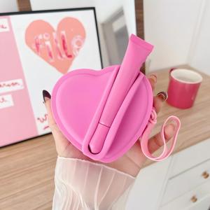 กระเป๋าใส่<span class=keywords><strong>ลิปสติก</strong></span>และลิปกลอส Rhode Lip Silicone รูปหัวใจ พกพาสะดวก ใส่หูฟังได้ กระเป๋าสตางค์ใบเล็ก เนื้อสัมผัสนุ่ม - Product Image 4