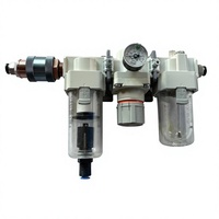 Unité pneumatique FR L FRL en aluminium, filtre à air, régulateur, lubrificateur combinés avec filtre de 25 µm pour systèmes pneumatiques industriels