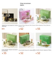Ensemble de thé moderne Baibenli : Bol en céramique de porcelaine fine, écologique, durable et portable, pour le thé matcha et la préparation de la poudre de matcha légère.