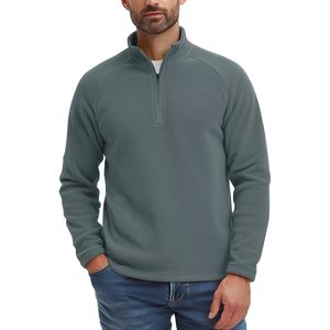 Sudadera de Forro Polar con Cierre de Cremallera para Hombre, Ligera, Térmica, Corte Regular, Cuello Alto, Material de Poliéster - Product Image 1