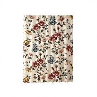 Rideau de Douche Vintage Floral Imperméable Écologique Anti-Moisissure avec 12 Crochets en Résine, Design Personnalisable, Renforcé pour Maison et Hôtel