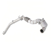 MPER pour Audi TT MK3 2.0T Downpipe en acier inoxydable avec bouclier thermique, son d'échappement agressif, amélioration des performances, Plug and Play